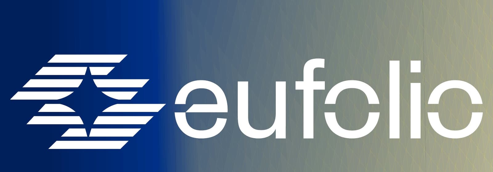 Eufolio logo: lightning-spark mark and wordmark