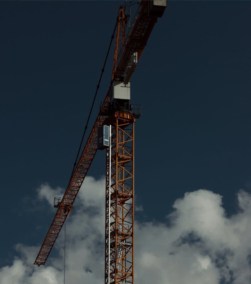 Crane against the sky