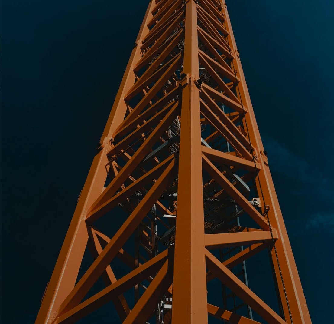 Crane tower from below