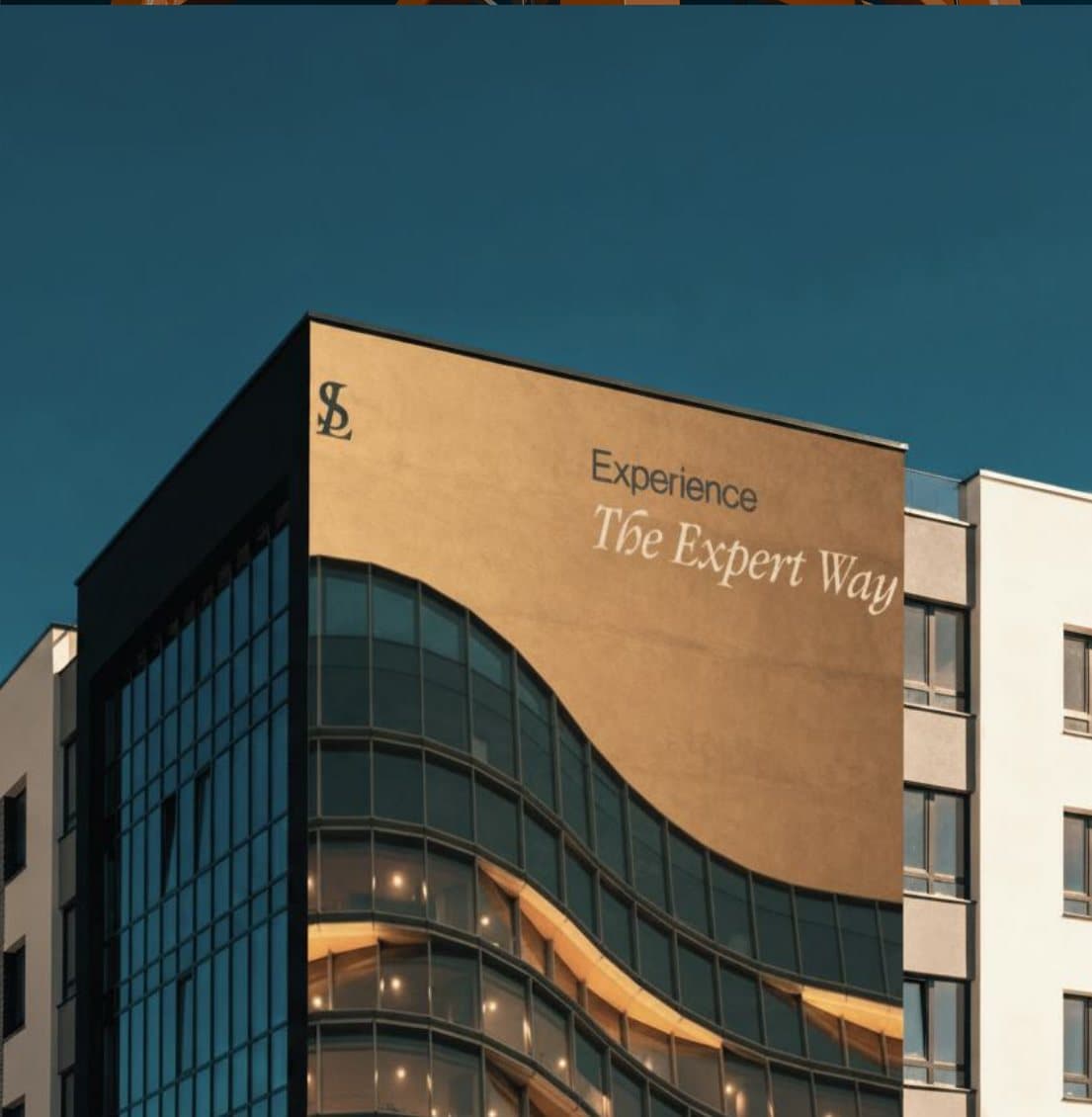 SafeLine on a building: “Experience The Expert Way”