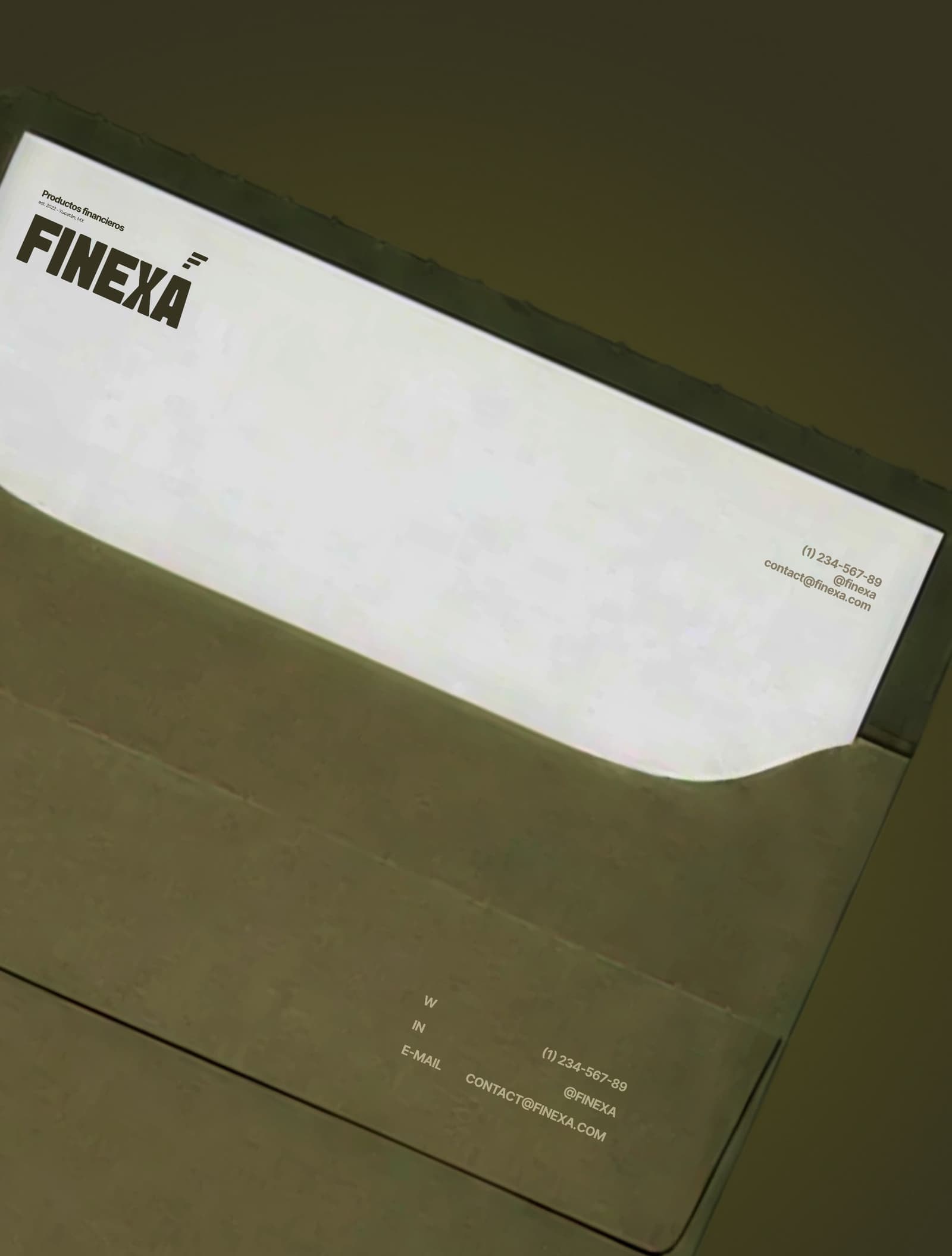 Finexa letter and envelope