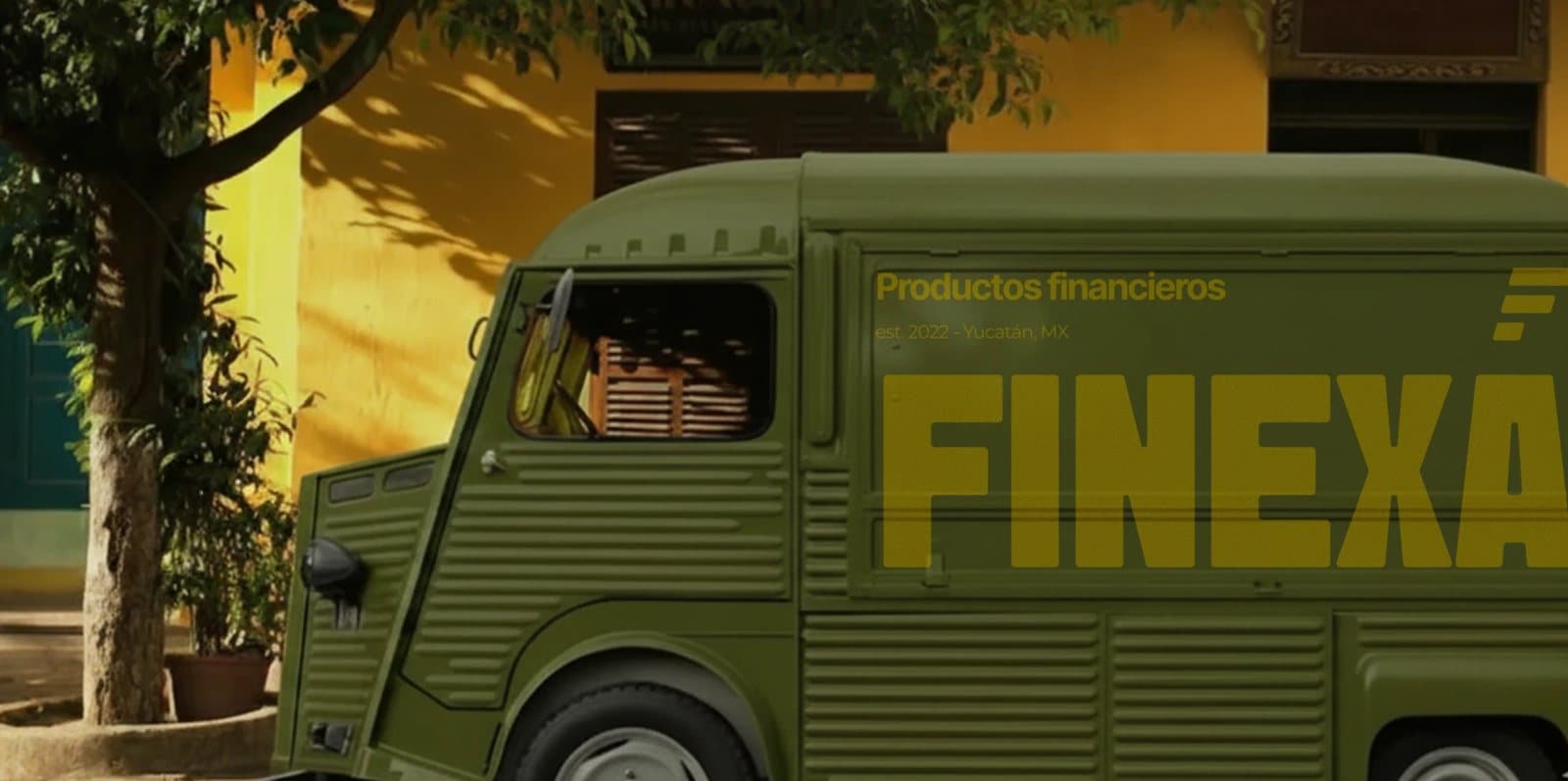 Finexa branding on a green van